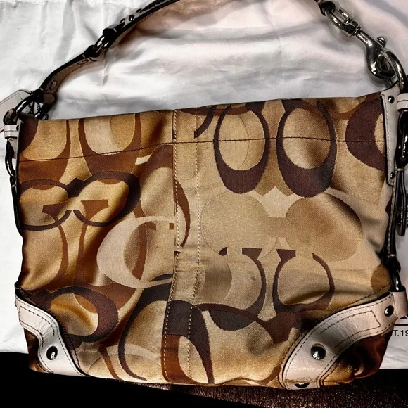 Coach Carly Signature Monogram Hobo 2007 Authentic Shoulder Bag with Dust Bag - Picture 14 of 14